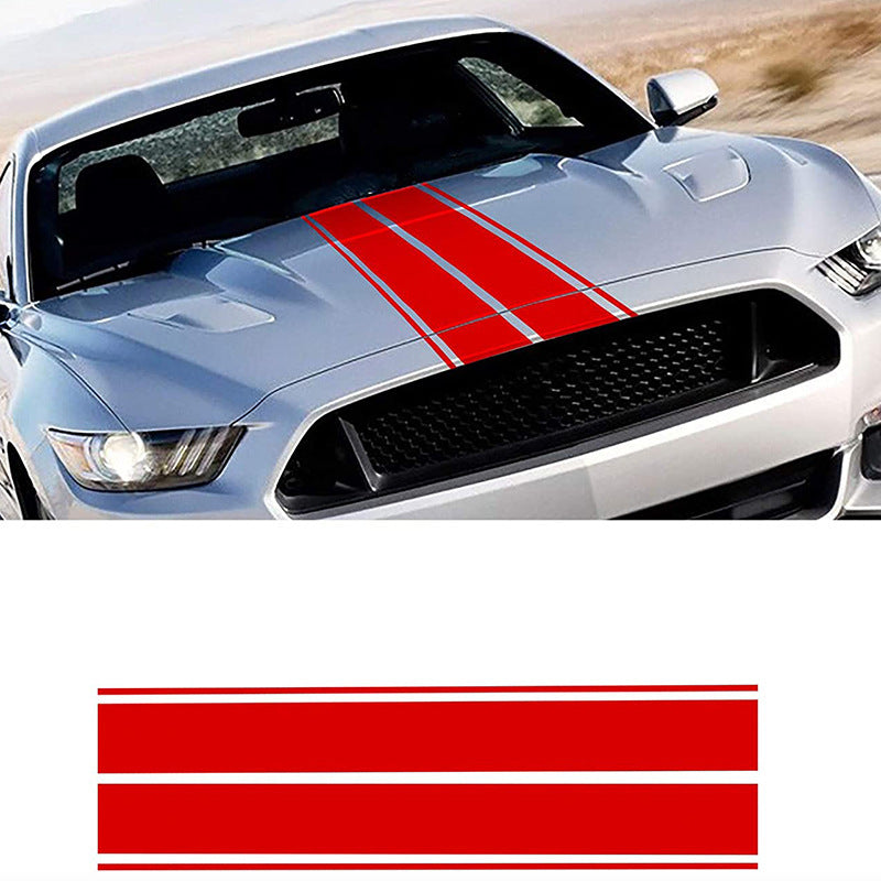 Universal Hood Decal Sticker, Car Hood Racing Body Side Vinyl Modified Stripe