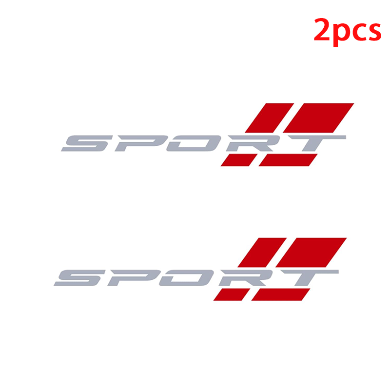 2 pcs Vinyl Sport Racing Letter Decal Decorative Stickers Emblem Car Styling Adhesive Tape Accessories for Car, Truck, SUV, ATV, Scooter