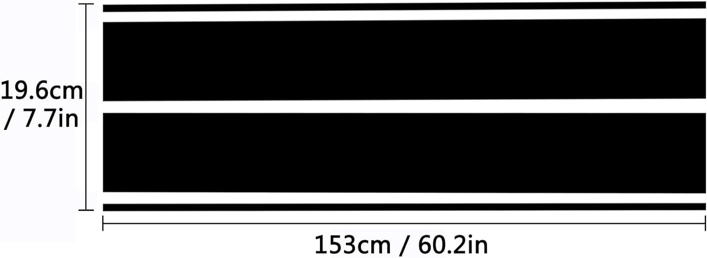 Universal Hood Decal Sticker, Car Hood Racing Body Side Vinyl Modified Stripe