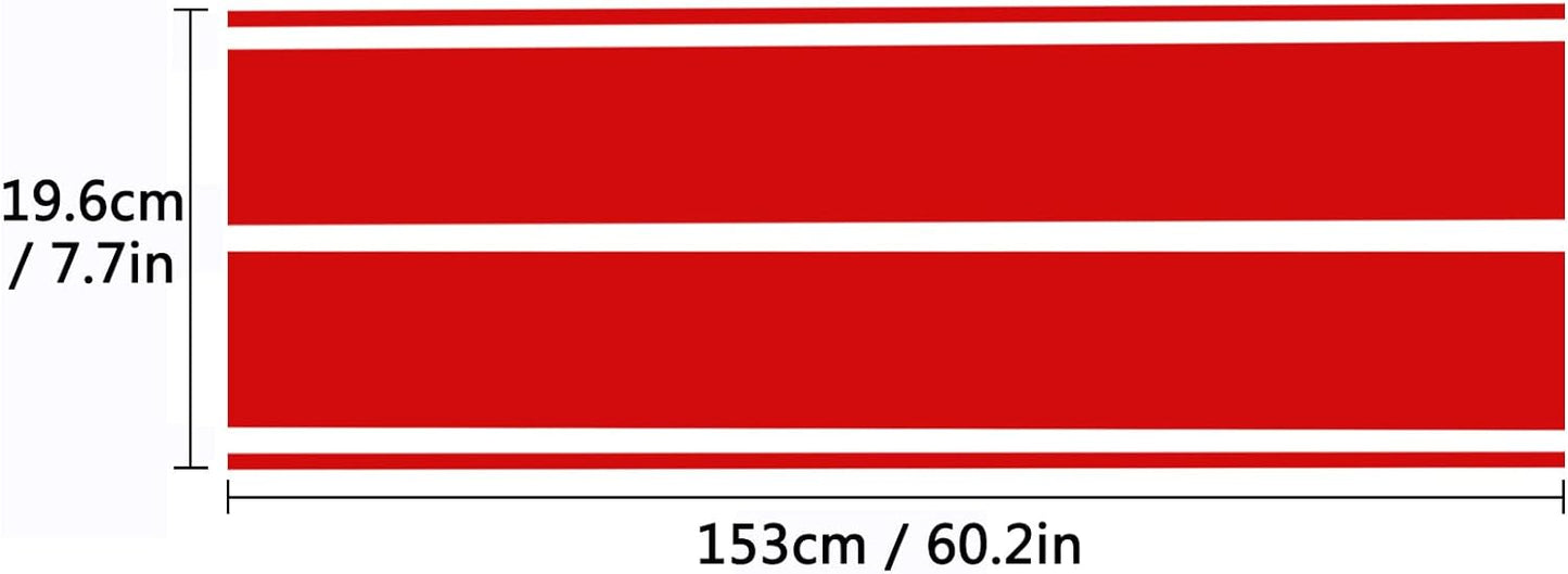 Universal Hood Decal Sticker, Car Hood Racing Body Side Vinyl Modified Stripe