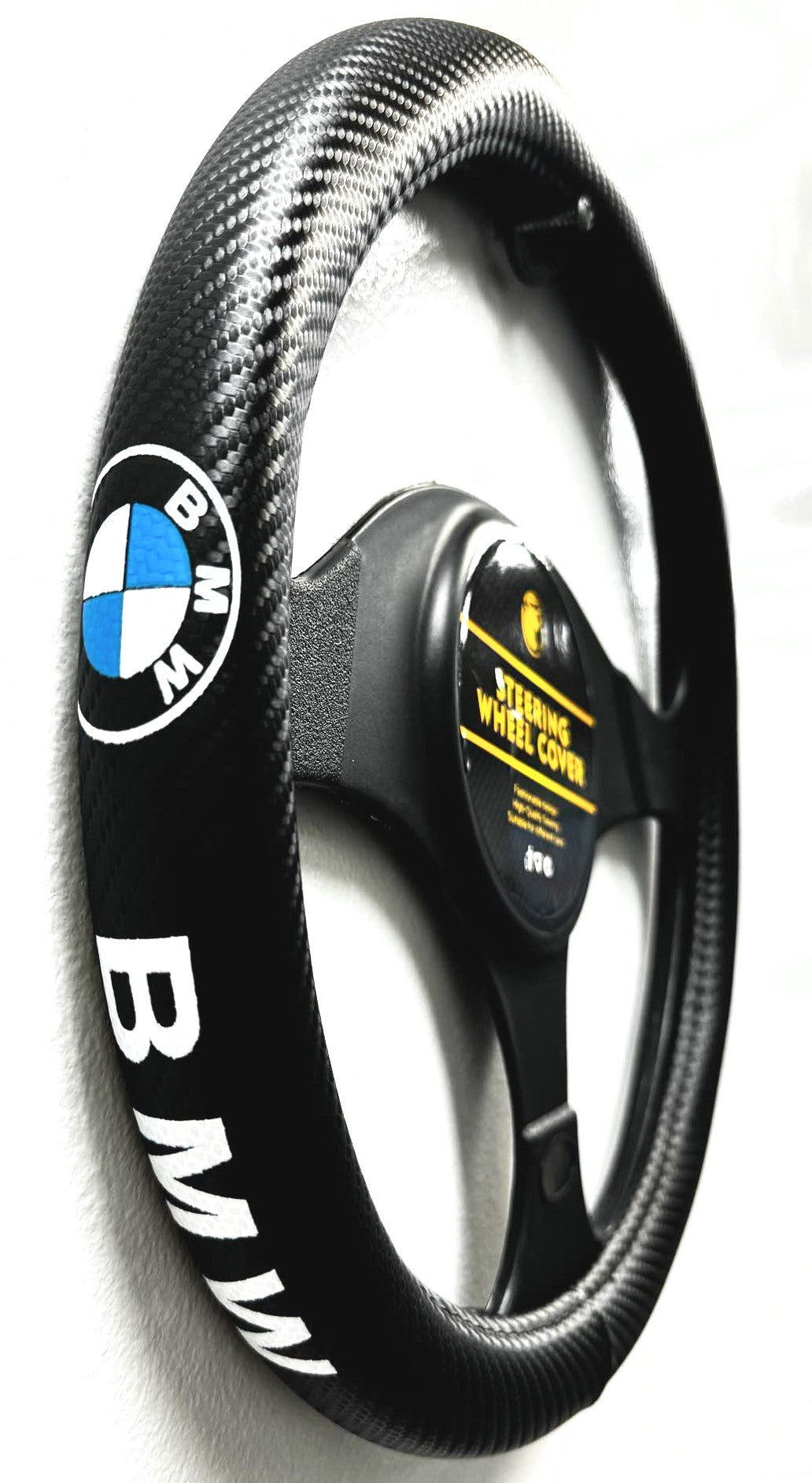 Generic Microfiber Steering Wheel Cover, Anti-Slip PU Leather, Universal Fit for Cars, Trucks, SUVs, ALL Makes with Logo