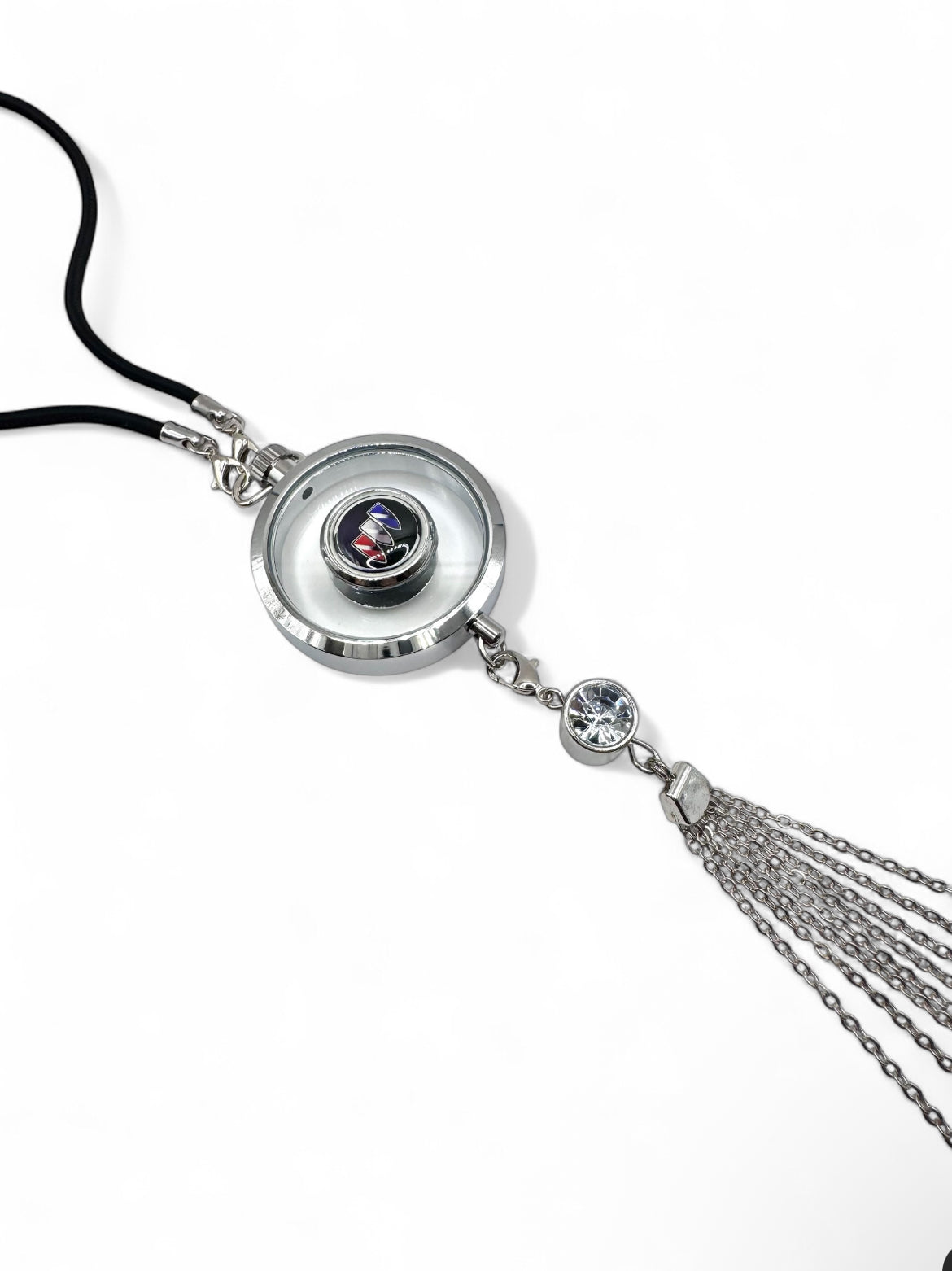 Car Air Freshener with Logo - Refillable Oil Fragrance for Domestic, European, Luxury, Sport Cars - Hanging Pendant