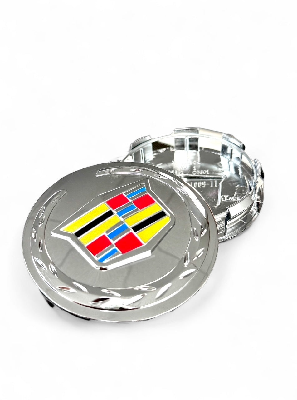 Generic Wheel Caps Set - Fits Most Models, Choose Your Size & Colors (for Cadillac)