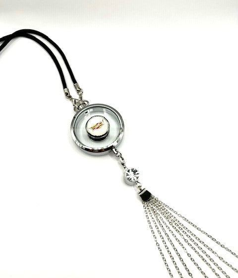Car Air Freshener with Logo - Refillable Oil Fragrance for Domestic, European, Luxury, Sport Cars - Hanging Pendant