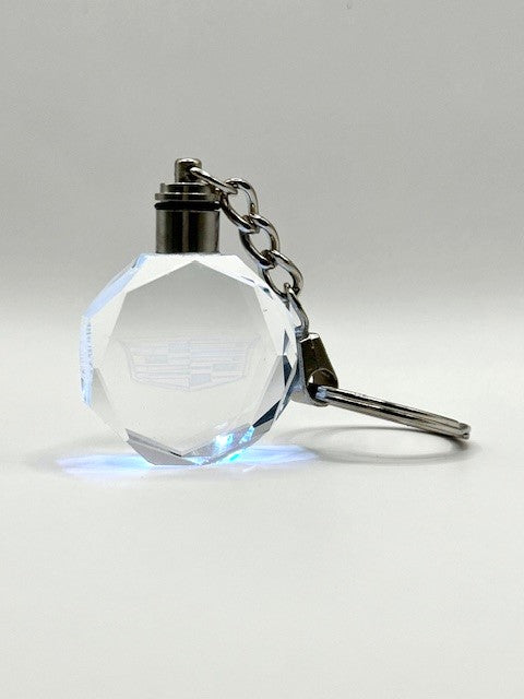 Customized Laser Engraved All Car with Logo Crystal Glass Keychain with Color Changing LED Lights (For Cadillac)!!