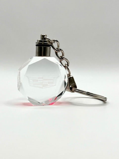 Customized Laser Engraved All Car with Logo Crystal Glass Keychain with Color Changing LED Lights (For Cadillac)!!