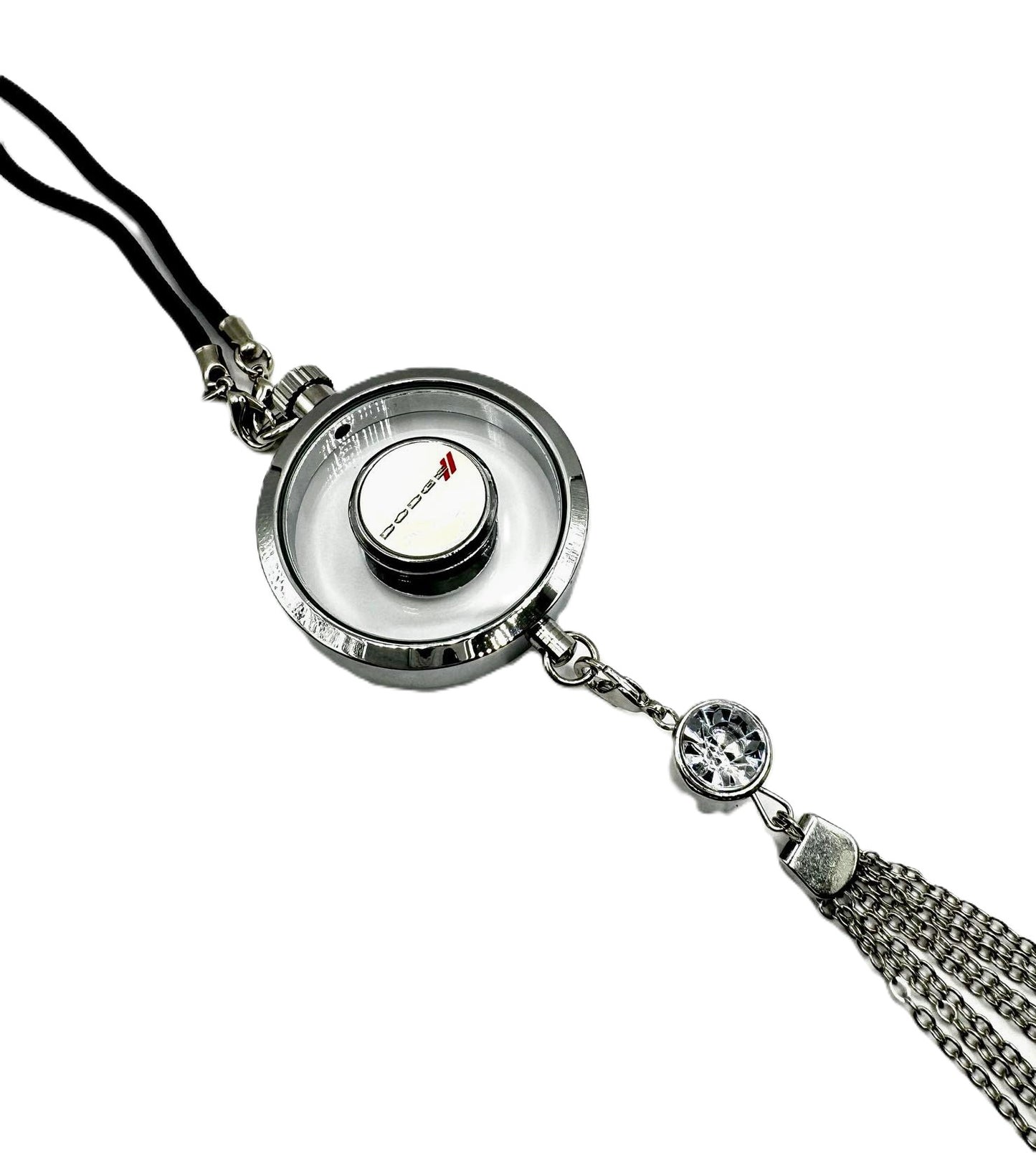 Car Air Freshener with Logo - Refillable Oil Fragrance for Domestic, European, Luxury, Sport Cars - Hanging Pendant