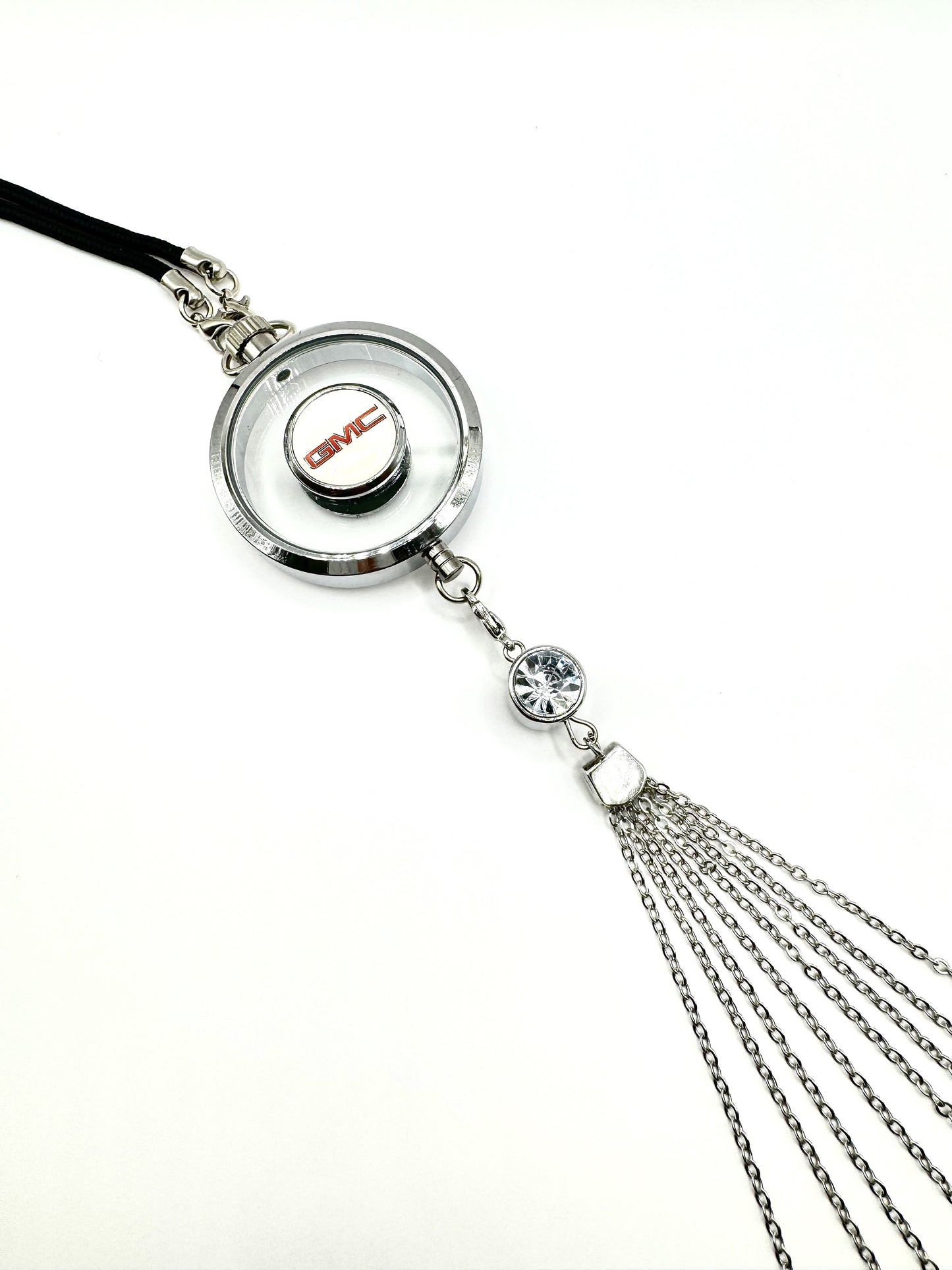 Car Air Freshener with Logo - Refillable Oil Fragrance for Domestic, European, Luxury, Sport Cars - Hanging Pendant