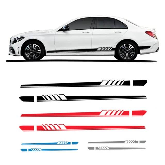 Universal Car Racing Stripe Decal Kit- Sport Style Side & Hood Stickers