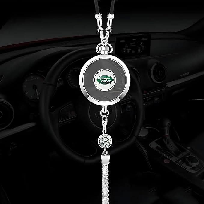Car Air Freshener with Logo - Refillable Oil Fragrance for Domestic, European, Luxury, Sport Cars - Hanging Pendant