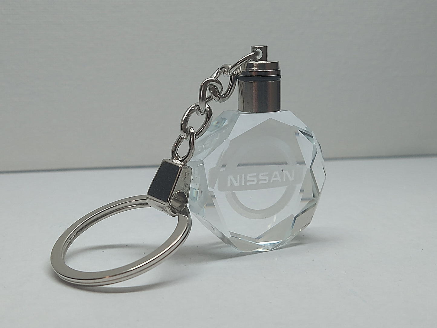 Customized Laser Engraved All Car with Logo Crystal Glass Keychain with Color Changing LED Lights (For Nissan)!!