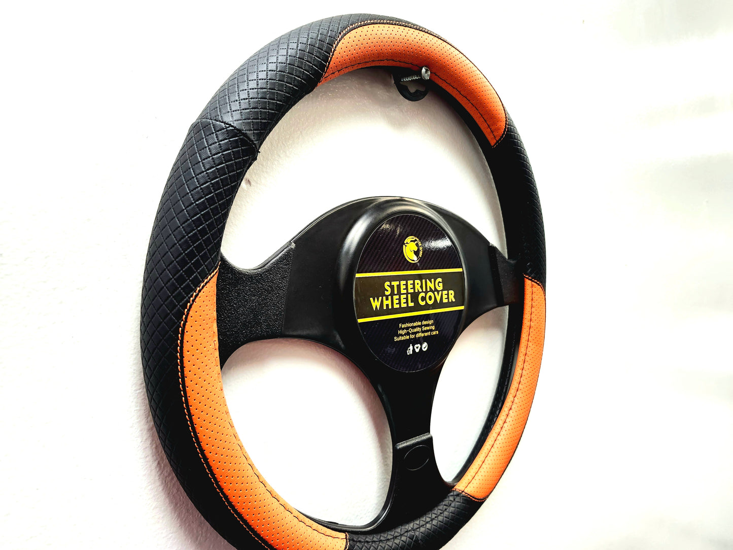 Carbon Fiber Steering Wheel Cover, Anti-Slip PU Leather, Universal Fit for Cars!