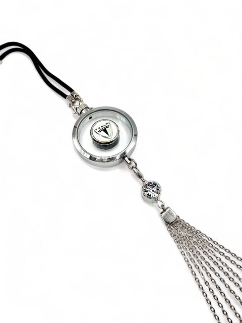 Car Air Freshener with Logo - Refillable Oil Fragrance for Domestic, European, Luxury, Sport Cars - Hanging Pendant