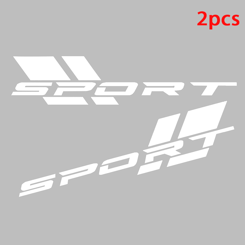 2 pcs Vinyl Sport Racing Letter Decal Decorative Stickers Emblem Car Styling Adhesive Tape Accessories for Car, Truck, SUV, ATV, Scooter
