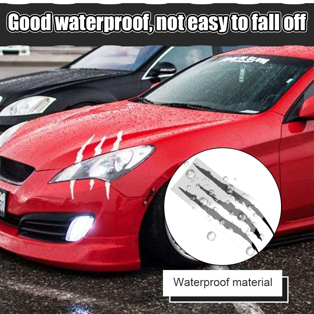 Auto Car Stickers Reflective Monster Claw Scratch Marks Headlight Bumper Sticker Waterproof Decal for Truck, Cars, SUV's, Motorcycle, Scooters, Different Designs
