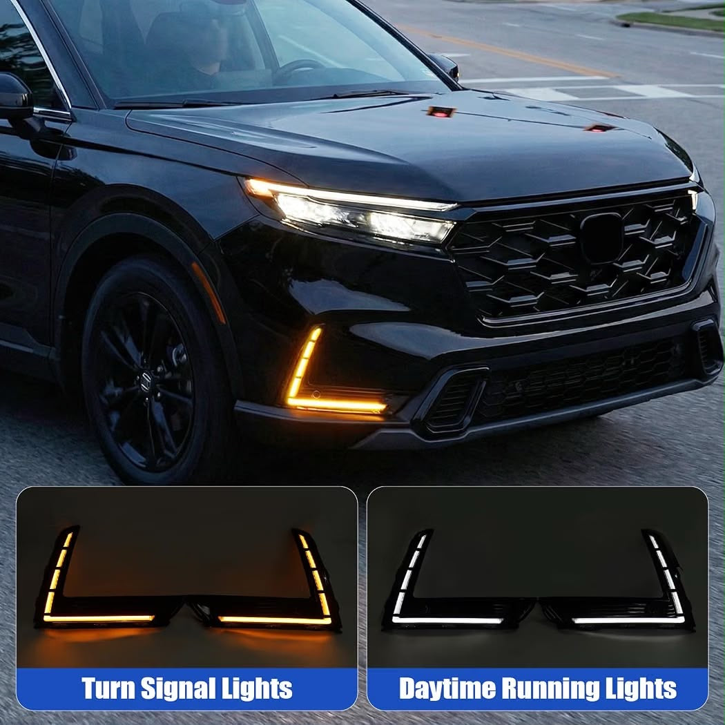 LED DRL Fog Lights for Honda CR-V CRV 2023-2026 Front Bumper Daytime Running Lamps