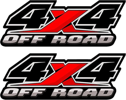 4X4 Offroad Decal Stickers 2Pcs, Truck Decal Sticker Auto Decoration Accessories Compatible with Ford F-150, F-250, F-350, Tacoma, Tundra, Ram, and Silverado Trucks, SUV's, Cars. ATV's, Scooters