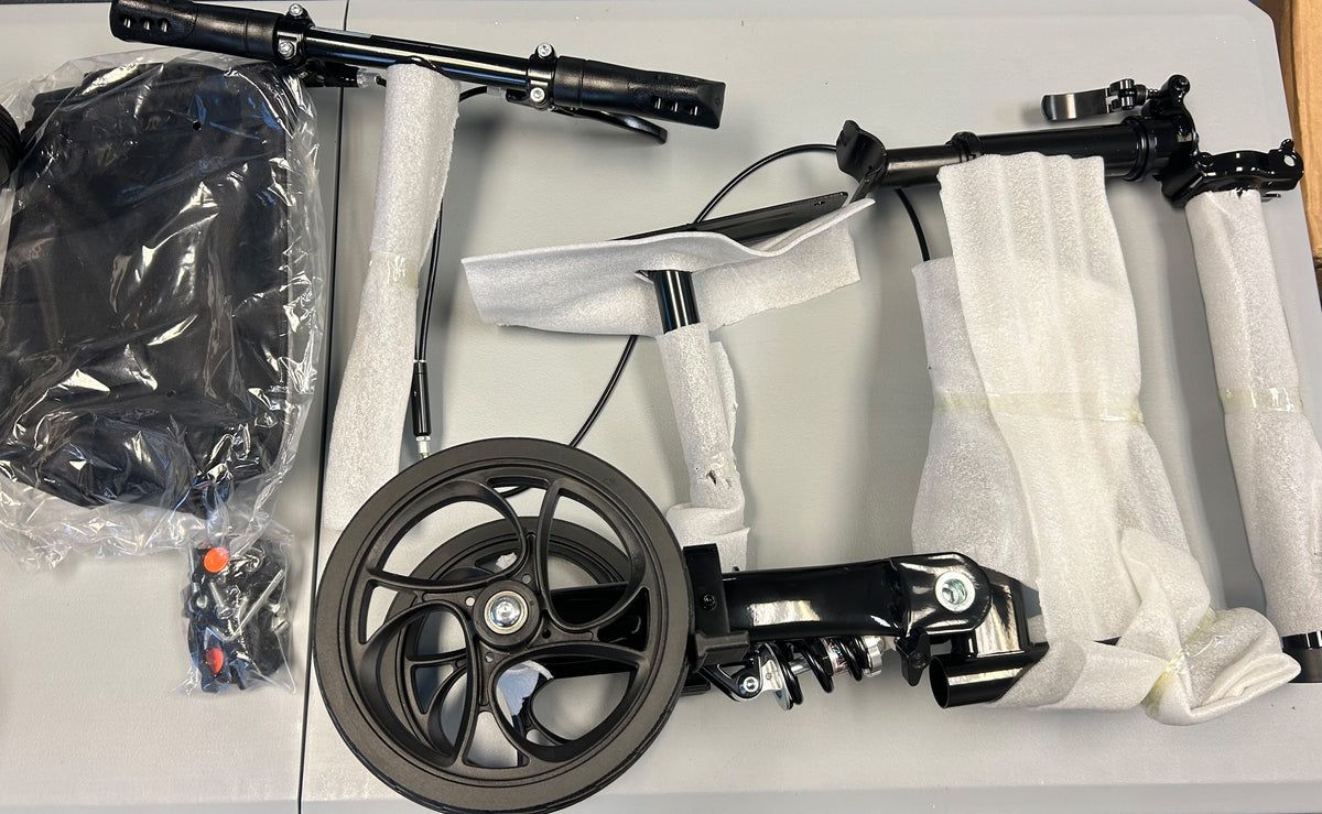 Knee Scooter for Adults 300LB, Foldable Knee Walker, 8” Wheels, Adjustable Height