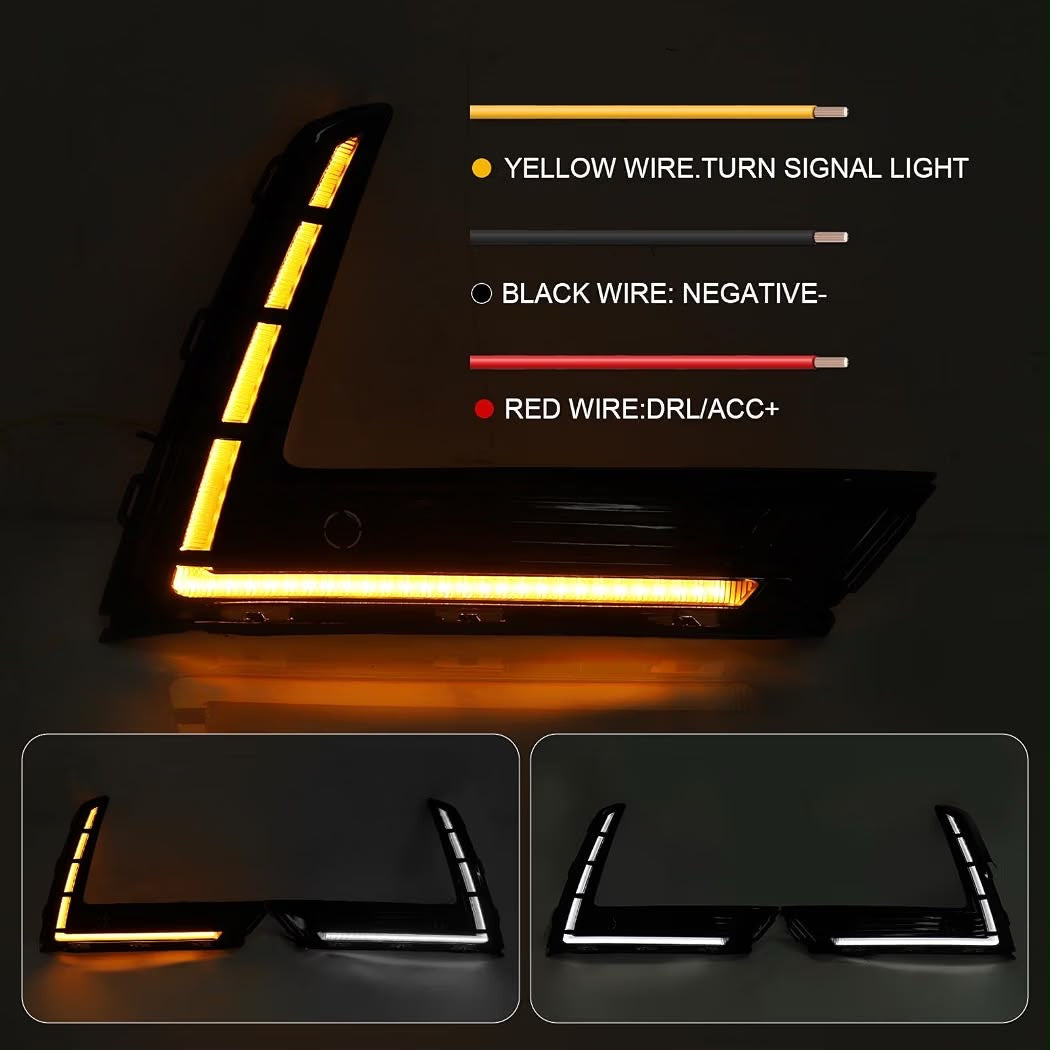 LED DRL Fog Lights for Honda CR-V CRV 2023-2026 Front Bumper Daytime Running Lamps