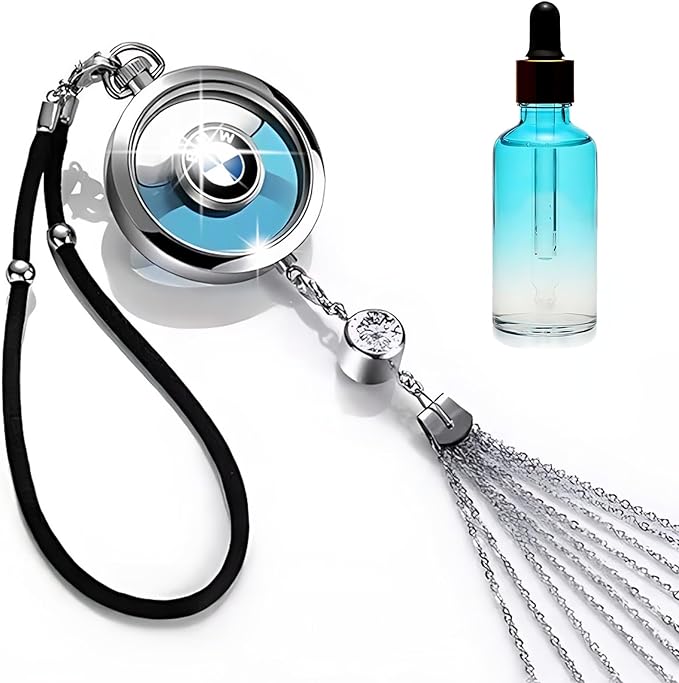 Car Air Freshener with Logo - Refillable Oil Fragrance for Domestic, European, Luxury, Sport Cars - Hanging Pendant