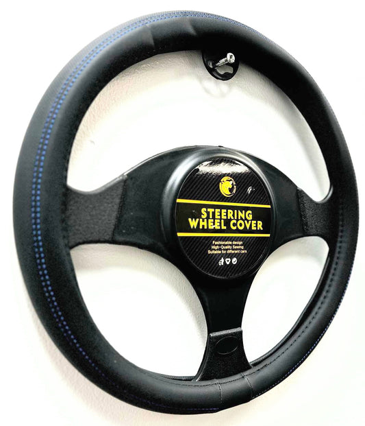 Carbon Fiber Steering Wheel Cover, Anti-Slip PU Leather, Universal Fit for Cars!