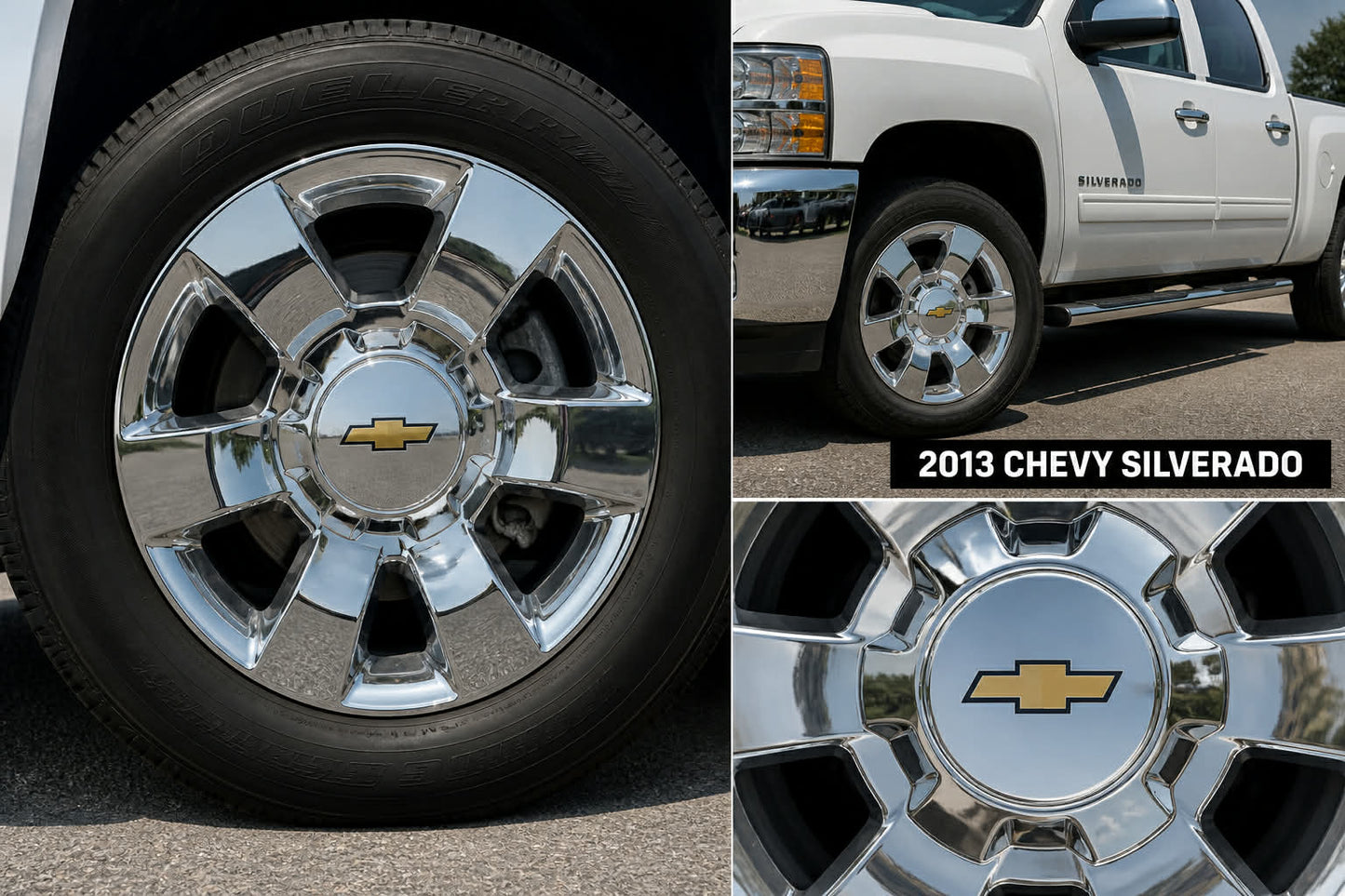 Wheel Center Caps Compatible with Chevy Silverado Tahoe Suburban Multiple Sizes
