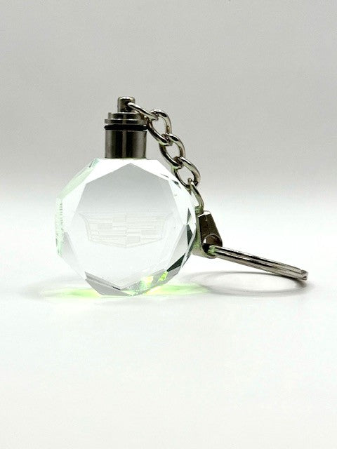 Customized Laser Engraved All Car with Logo Crystal Glass Keychain with Color Changing LED Lights (For Cadillac)!!