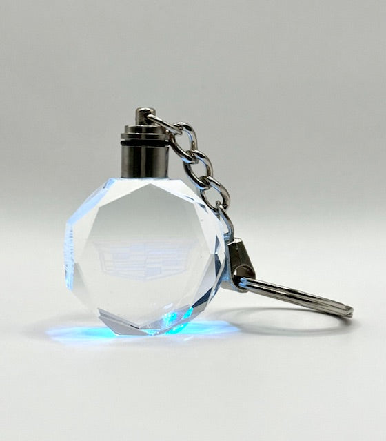 Customized Laser Engraved All Car with Logo Crystal Glass Keychain with Color Changing LED Lights (For Cadillac)!!