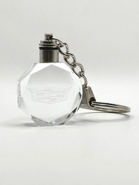 Customized Laser Engraved All Car with Logo Crystal Glass Keychain with Color Changing LED Lights (For Cadillac)!!