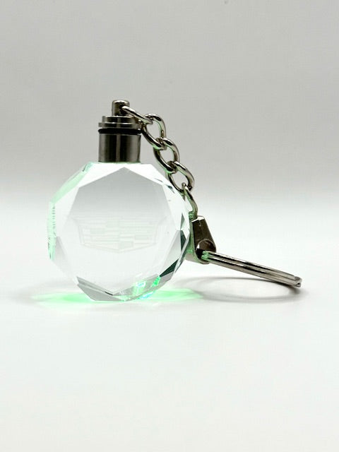 Customized Laser Engraved All Car with Logo Crystal Glass Keychain with Color Changing LED Lights (For Cadillac)!!