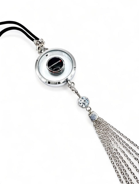 Car Air Freshener with Logo - Refillable Oil Fragrance for Domestic, European, Luxury, Sport Cars - Hanging Pendant