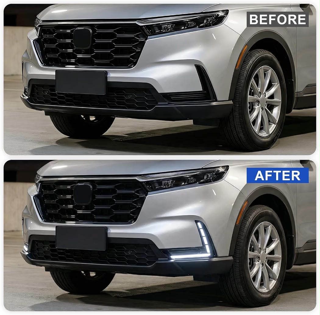 LED DRL Fog Lights for Honda CR-V CRV 2023-2026 Front Bumper Daytime Running Lamps