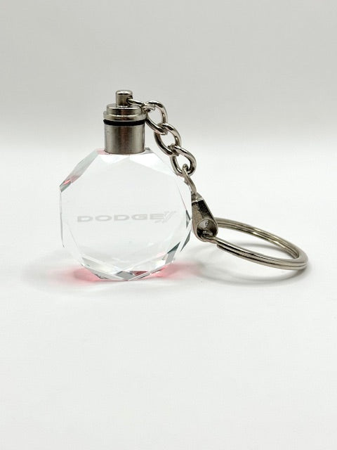 Customized Laser Engraved All Car with Logo Crystal Glass Keychain with Color Changing LED Lights (For Dodge)!!