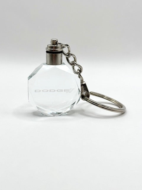 Customized Laser Engraved All Car with Logo Crystal Glass Keychain with Color Changing LED Lights (For Dodge)!!