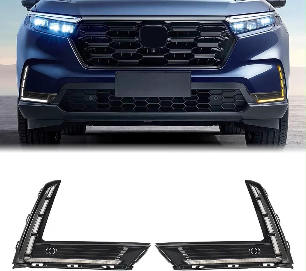 LED DRL Fog Lights for Honda CR-V CRV 2023-2026 Front Bumper Daytime Running Lamps