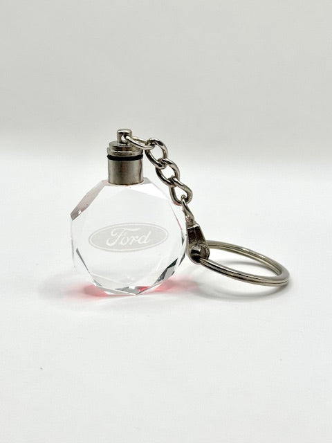 Customized Laser Engraved All Car with Logo Crystal Glass Keychain with Color Changing LED Lights (For Ford)!!