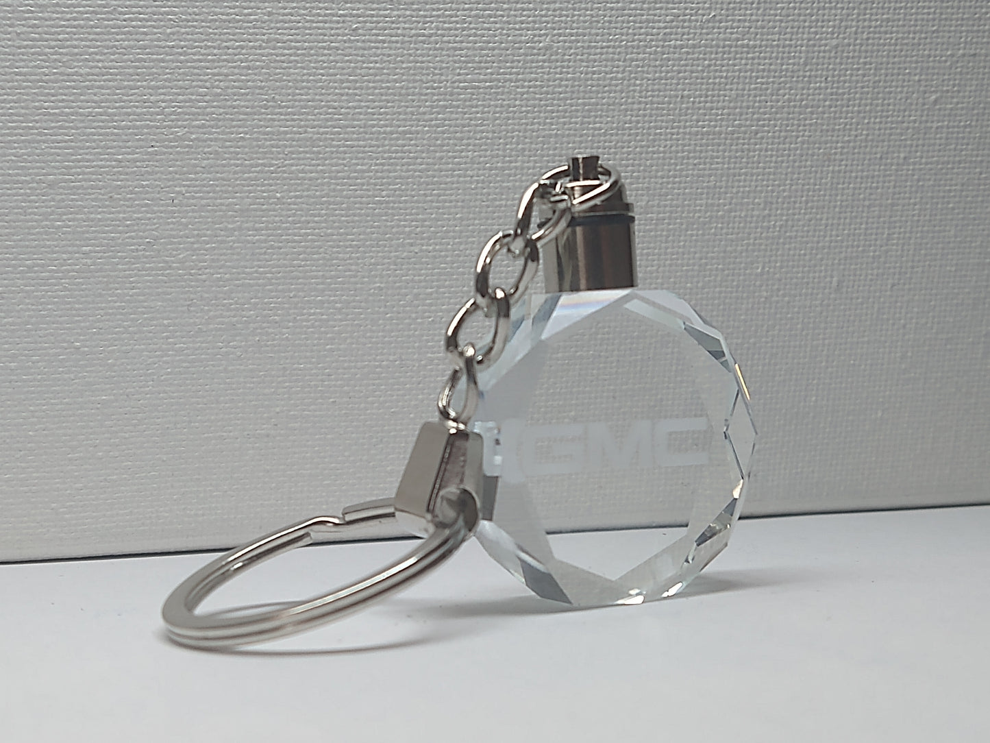 Customized Laser Engraved All Car with Logo Crystal Glass Keychain with Color Changing LED Lights (For GMC)!!