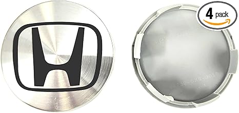 Set of 4 PCS Car Wheel Center Caps, Accord 2.4L, 69mm Outer Diameter, Snap-in Universal Plastic Hub Covers, Universal Rim Hub Caps Accessories (Honda)