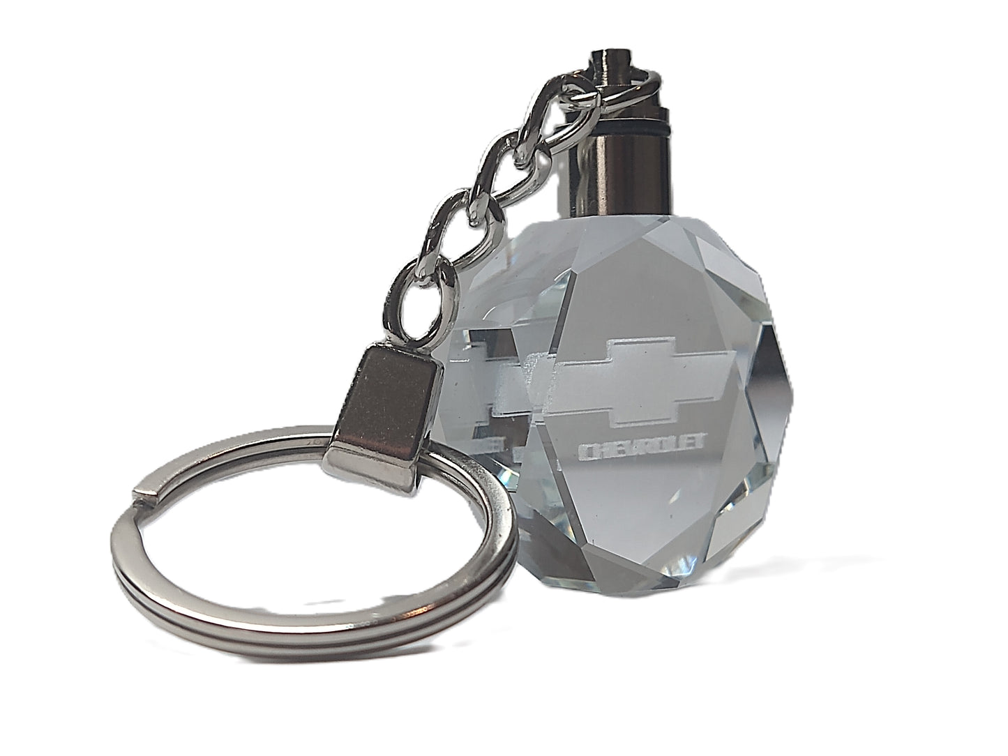 Customized Laser Engraved All Car with Logo Crystal Glass Keychain With Color Changing LED Lights (For Chevy) !!
