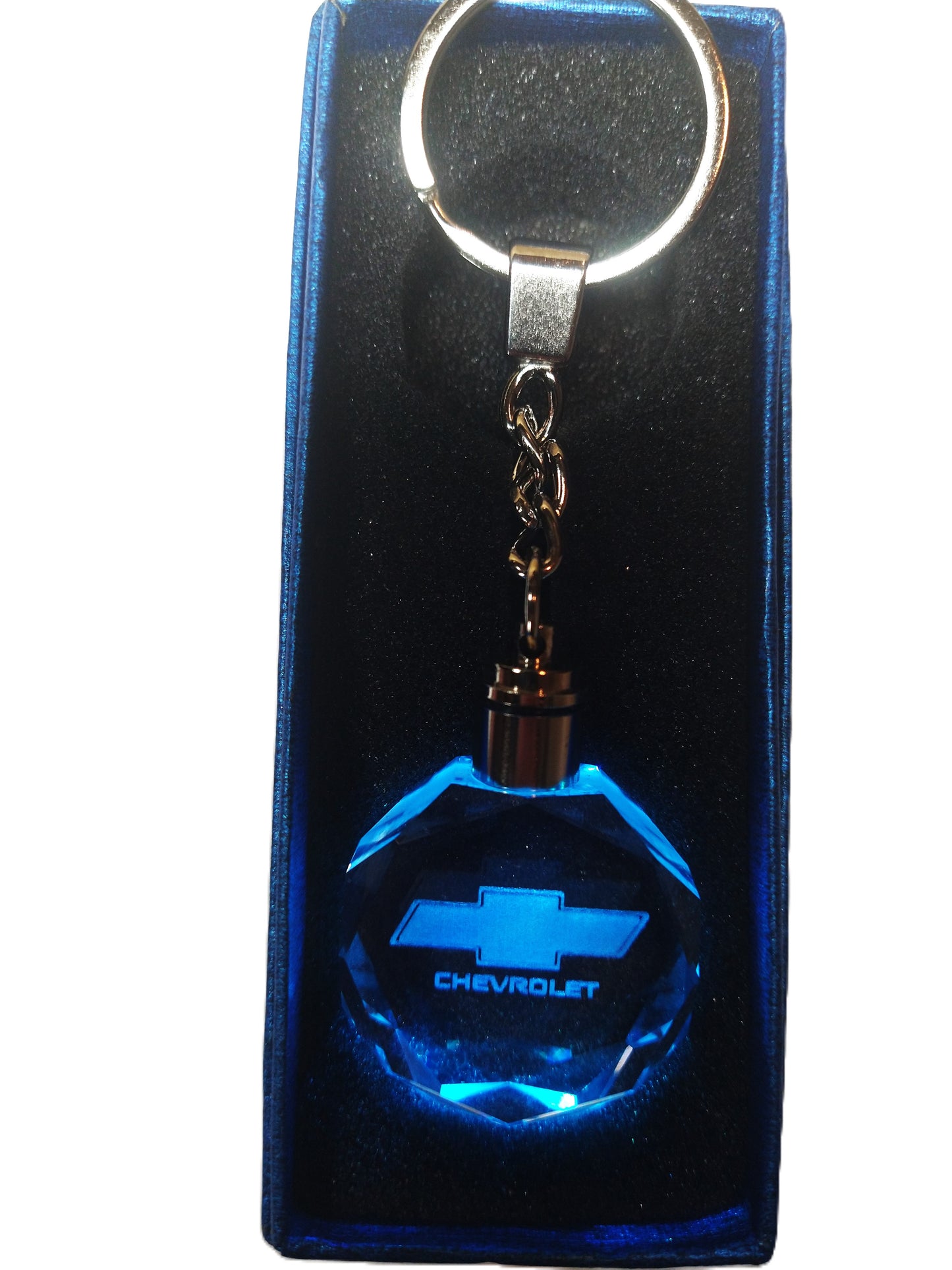Customized Laser Engraved All Car with Logo Crystal Glass Keychain With Color Changing LED Lights (For Chevy) !!