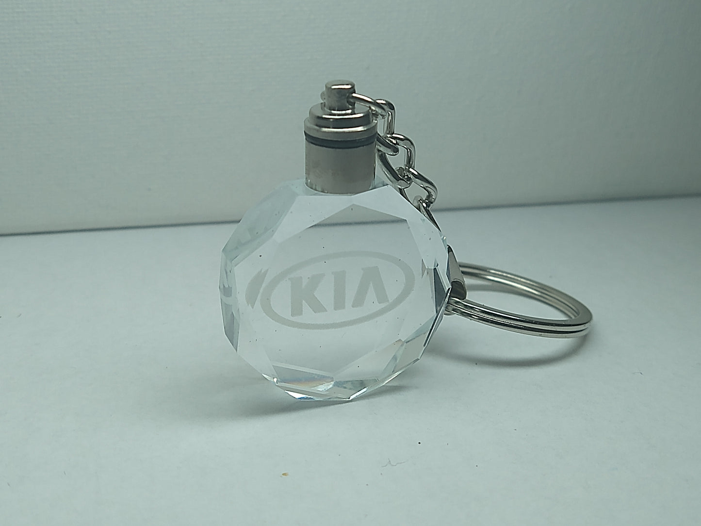 Customized Laser Engraved All Car with Logo Crystal Glass Keychain with Color Changing LED Lights (For KIA)!!