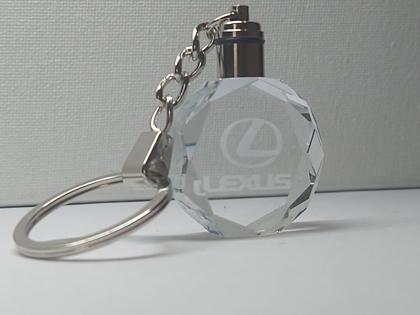 Customized Laser Engraved All Car with Logo Crystal Glass Keychain with Color Changing LED Lights (For Lexus)!!