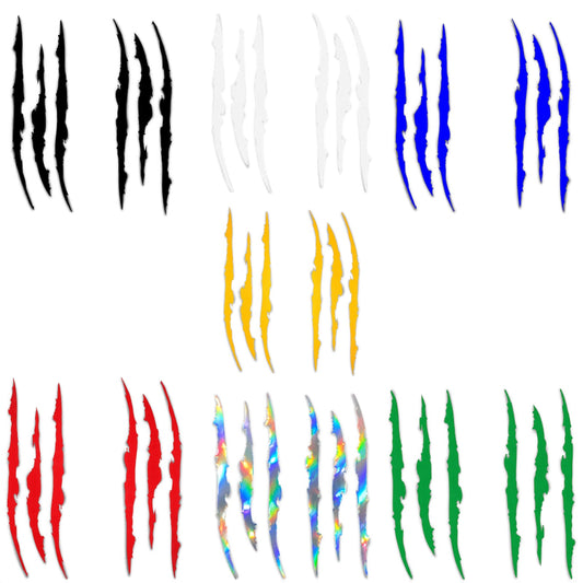 Auto Car Stickers Reflective Monster Claw Scratch Marks Headlight Bumper Sticker Waterproof Decal for Truck, Cars, SUV's, Motorcycle, Scooters, Different Designs
