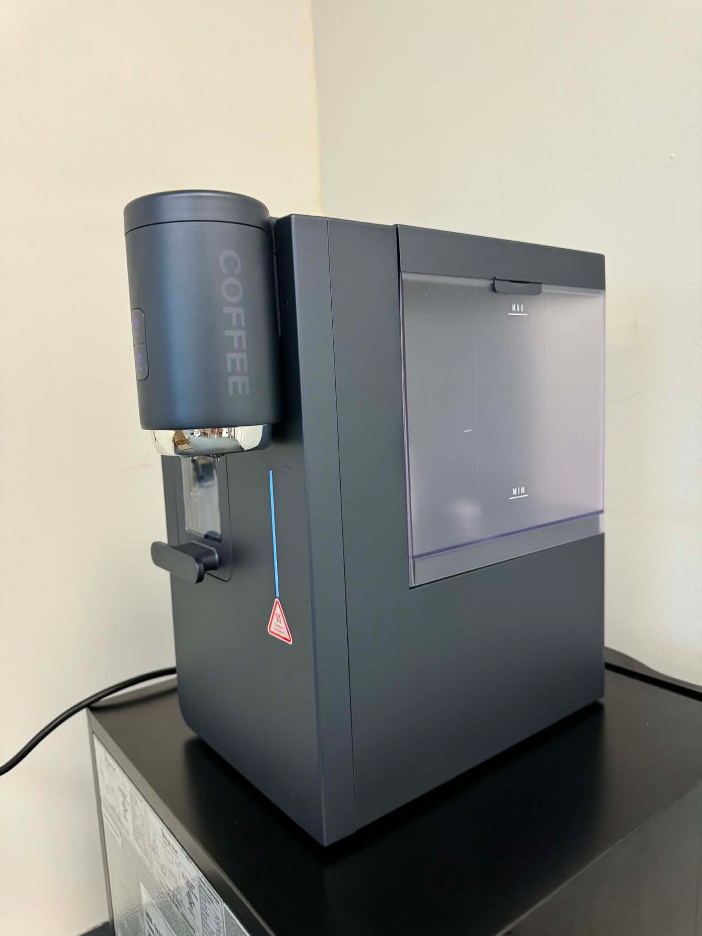 New 3-in-1 Water Dispenser with Ice Maker - Hot/Cold/Warm Water, Adjustable Water Volume, Countertop, Compact Coffee Brewer for Home & Office, Deep Navy