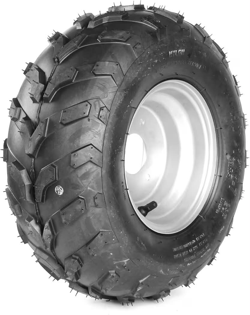 New 16x8-7 Go Kart Wheels, 16x8-7 Go Kart Tires with Wheels for Go Kart ATV UTV Quad 110cc 3 Bolts Set of 2 (Silver)