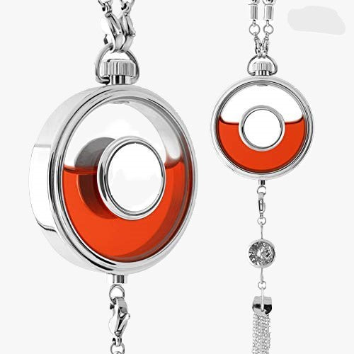 Car Air Freshener with Logo - Refillable Oil Fragrance for Domestic, European, Luxury, Sport Cars - Hanging Pendant