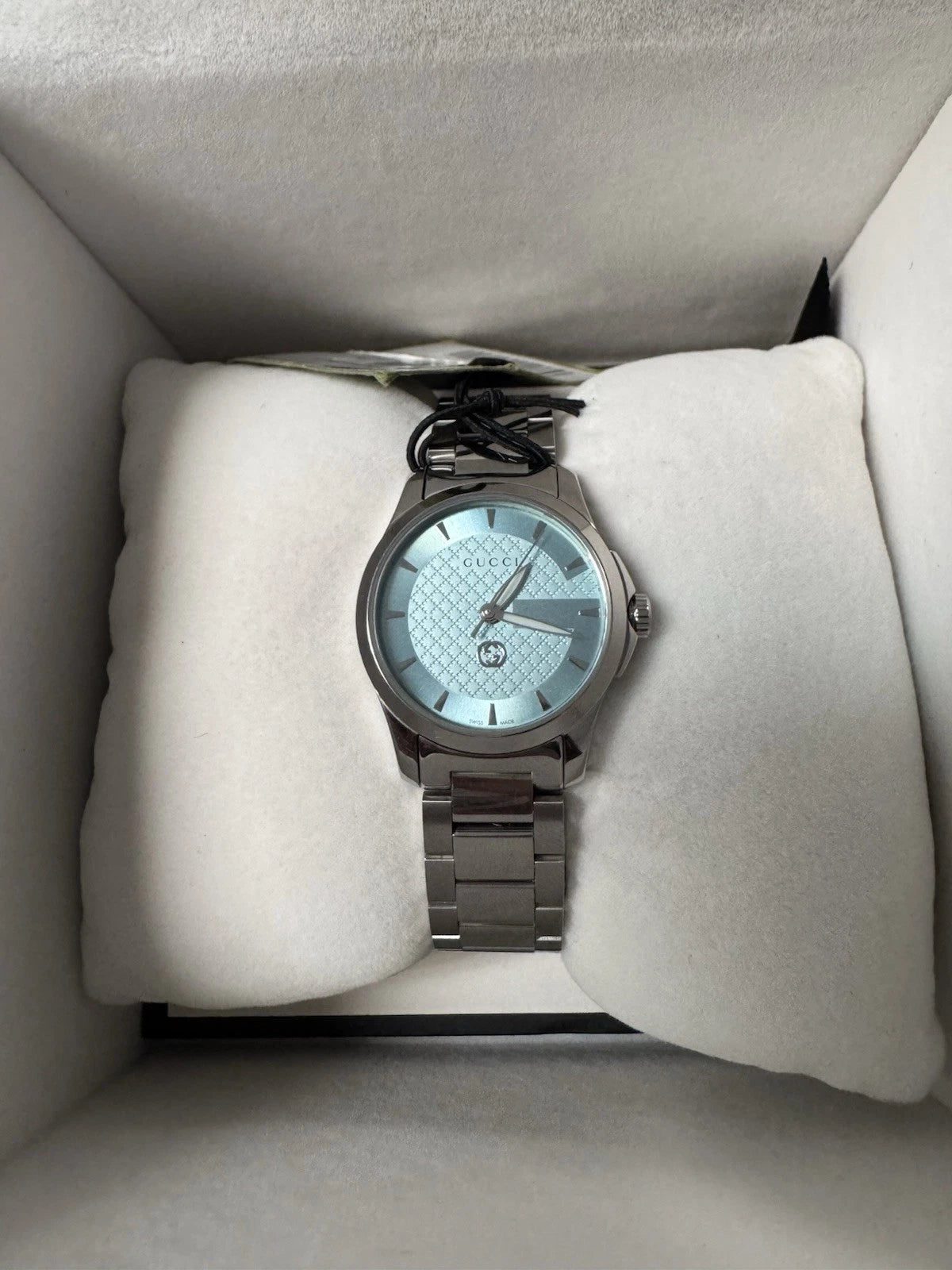 Gucci G-Timeless Quartz Turquoise Dial Stainless Steel Women's Watch YA1265051