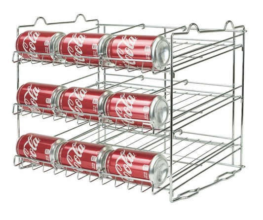 Sorbus Can Organizer Rack, 3-Tier Stackable, Stainless Steel, Silver, Holds 36 Cans