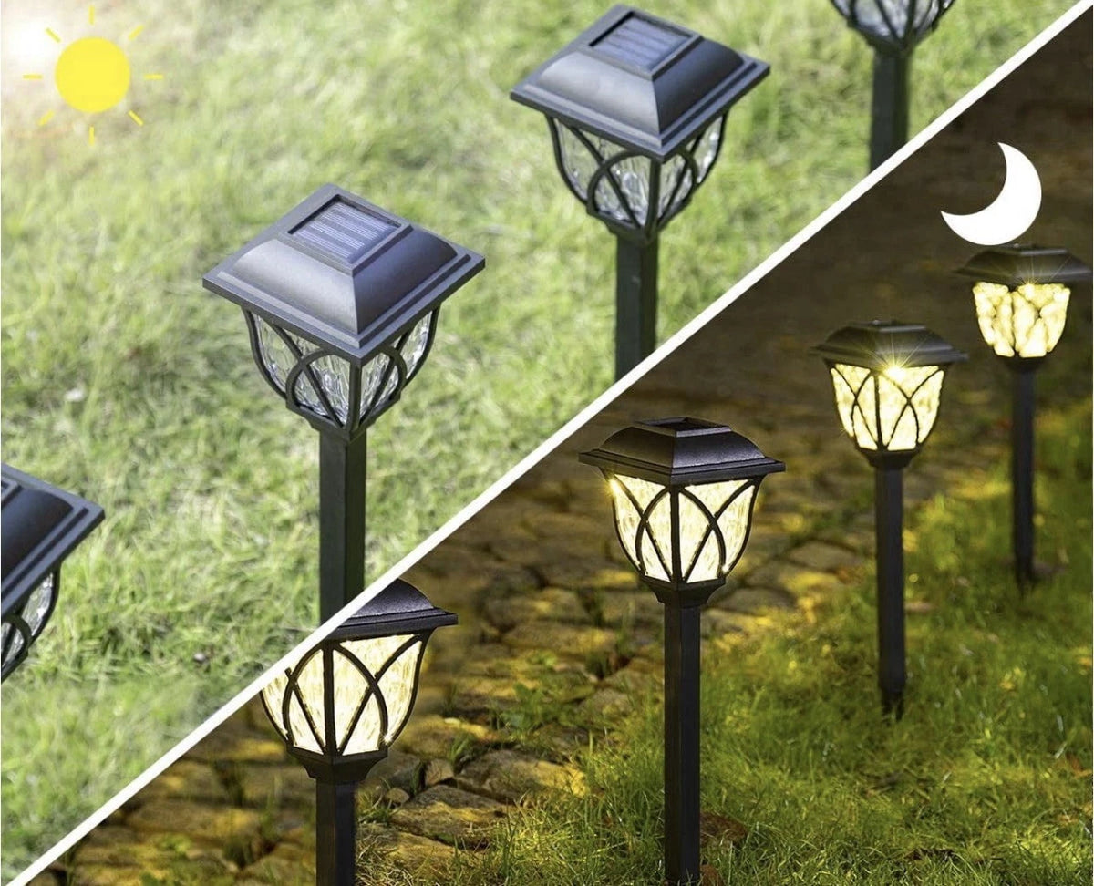 Solpex 6-Pack Solar Pathway Lights – Warm White