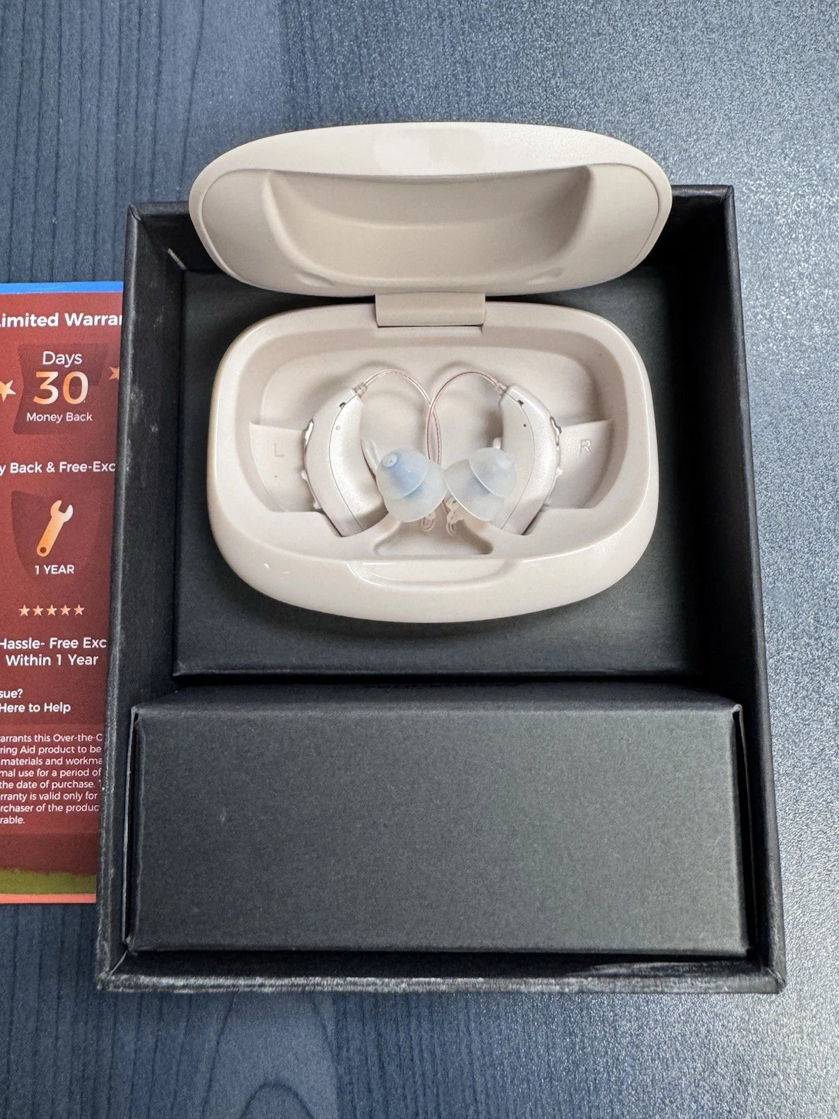 LINNER Mercury Rechargeable Digital Hearing Aids – Beige Gold, 1 Pair